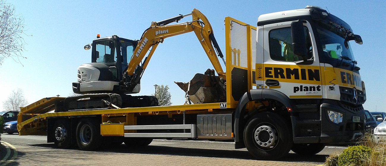 Excavator on Truck
